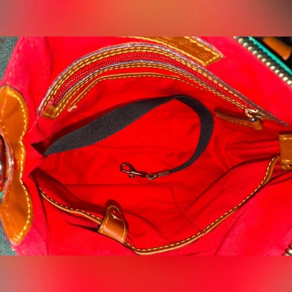 **SOLD** Dooney & Bourke Mini Turquoise Croco Embossed Satchel Bag - Picture 3 of 17